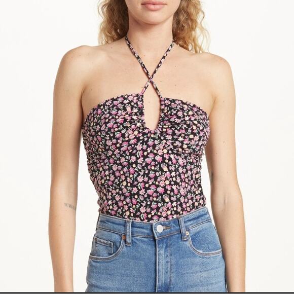 Wayf Floral Halter Bodysuit NWT Size XL - Picture 1 of 6